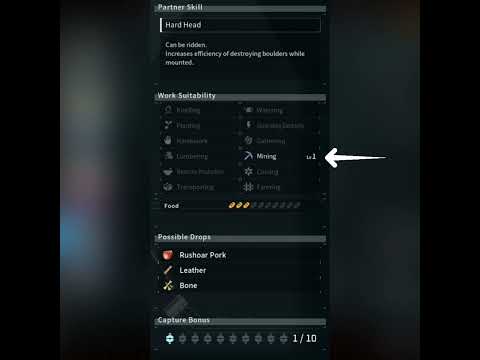Paldeck No. 20/111 - Rushoar #palworld #shorts #smallyoutuber